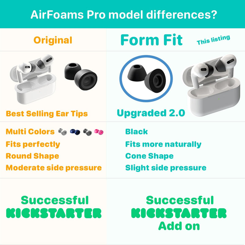 AirFoams Pro Form Fit Ear Tips - CharJenPro