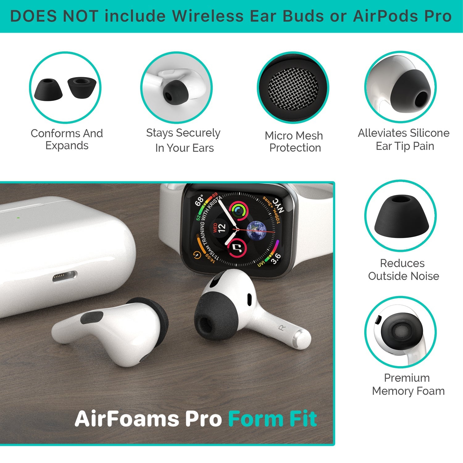 AirFoams Pro Form Fit Ear Tips - CharJenPro