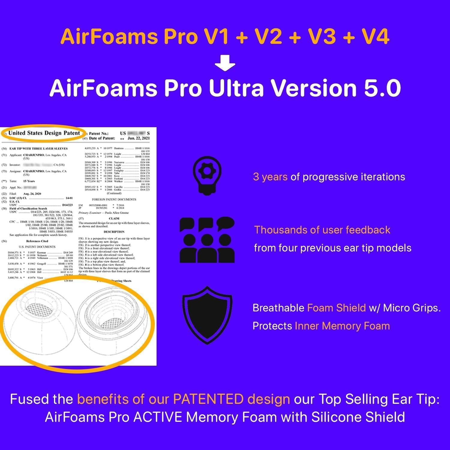 AirFoams Pro Ultra V5.0 Ear Tips - CharJenPro
