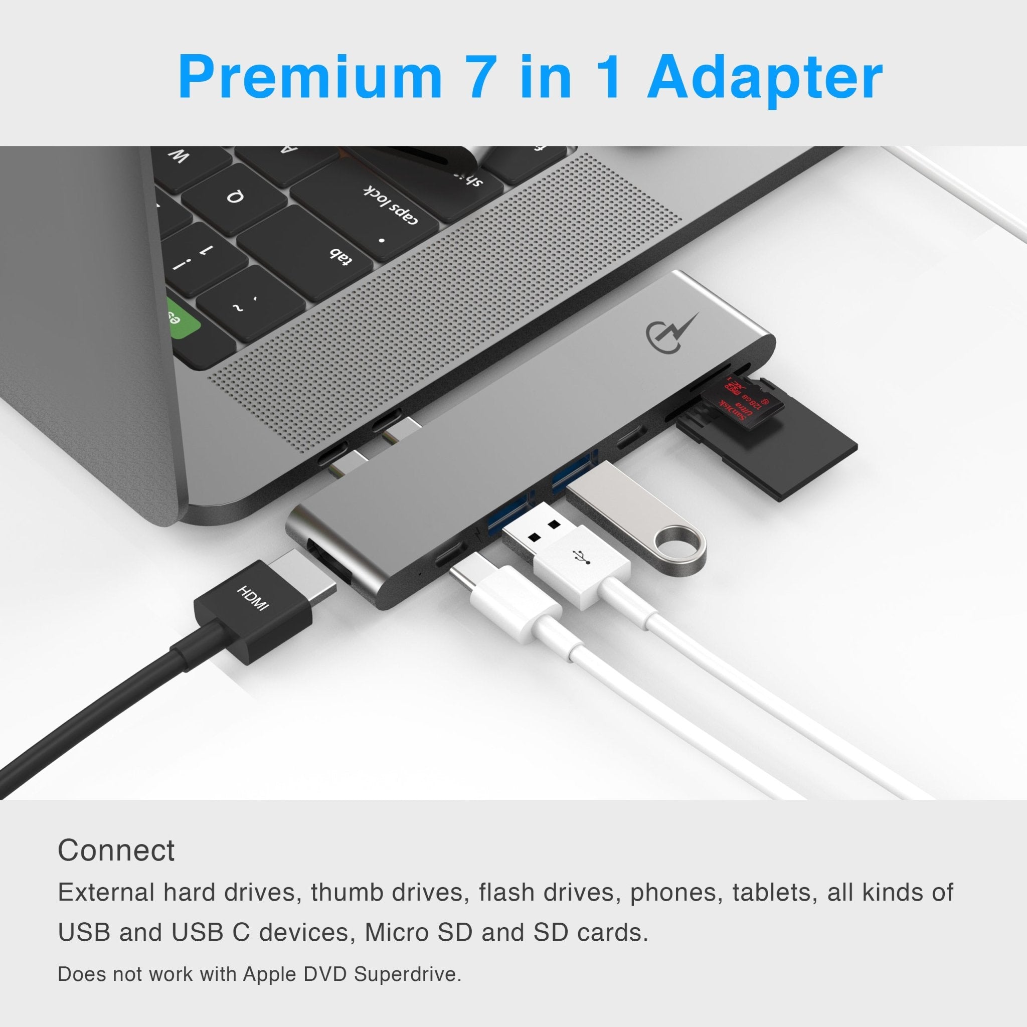 MacBar USB-C Hub (HDMI, USB 3.0, SD) for MacBook