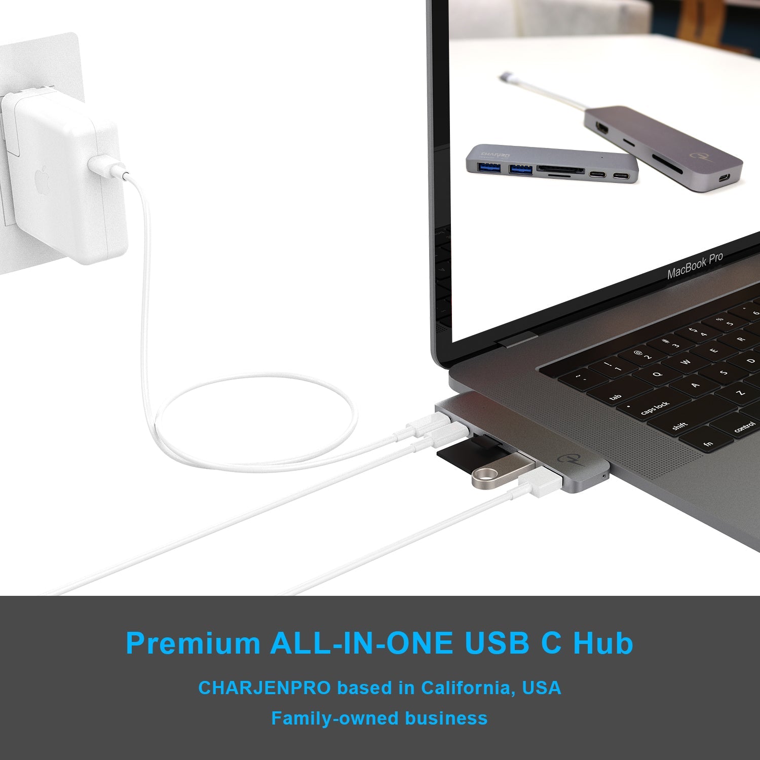 USB-C Hub for MacBook (5K, 100W, SD) – Ultra Compact