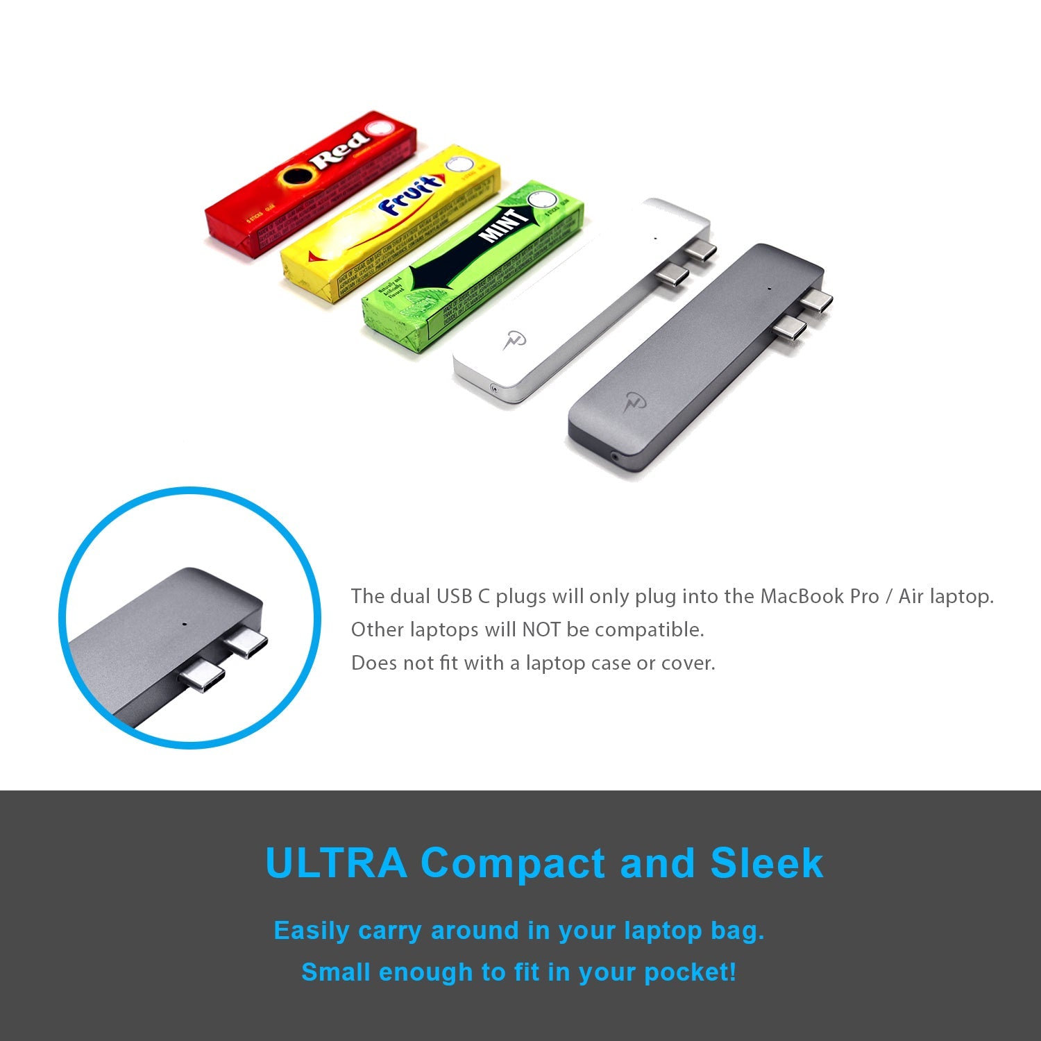 USB-C Hub for MacBook (5K, 100W, SD) – Ultra Compact