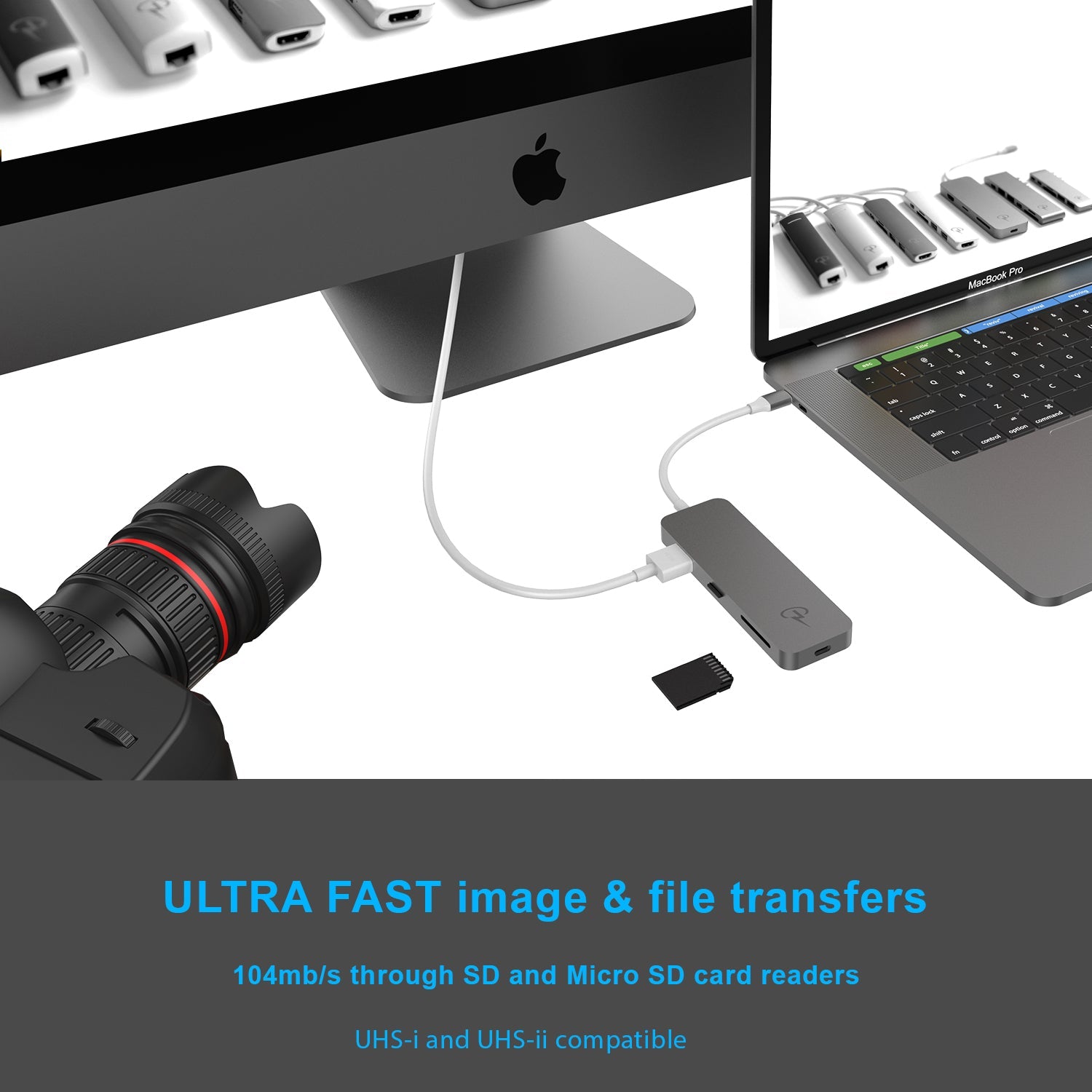 USB-C Hub for MacBook, iPad, Windows – Premium Hub