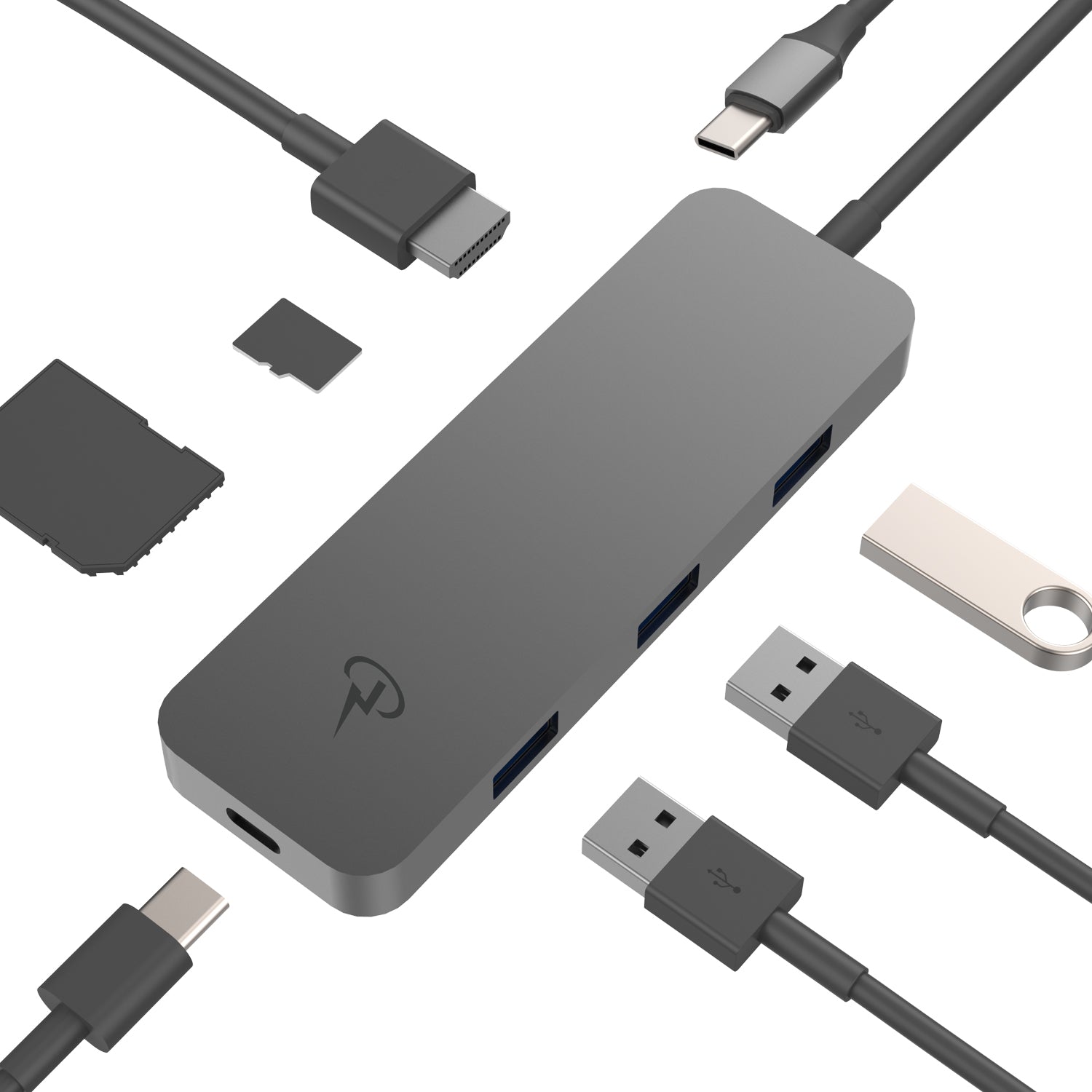 USB-C Hub for MacBook, iPad, Windows – Premium Hub