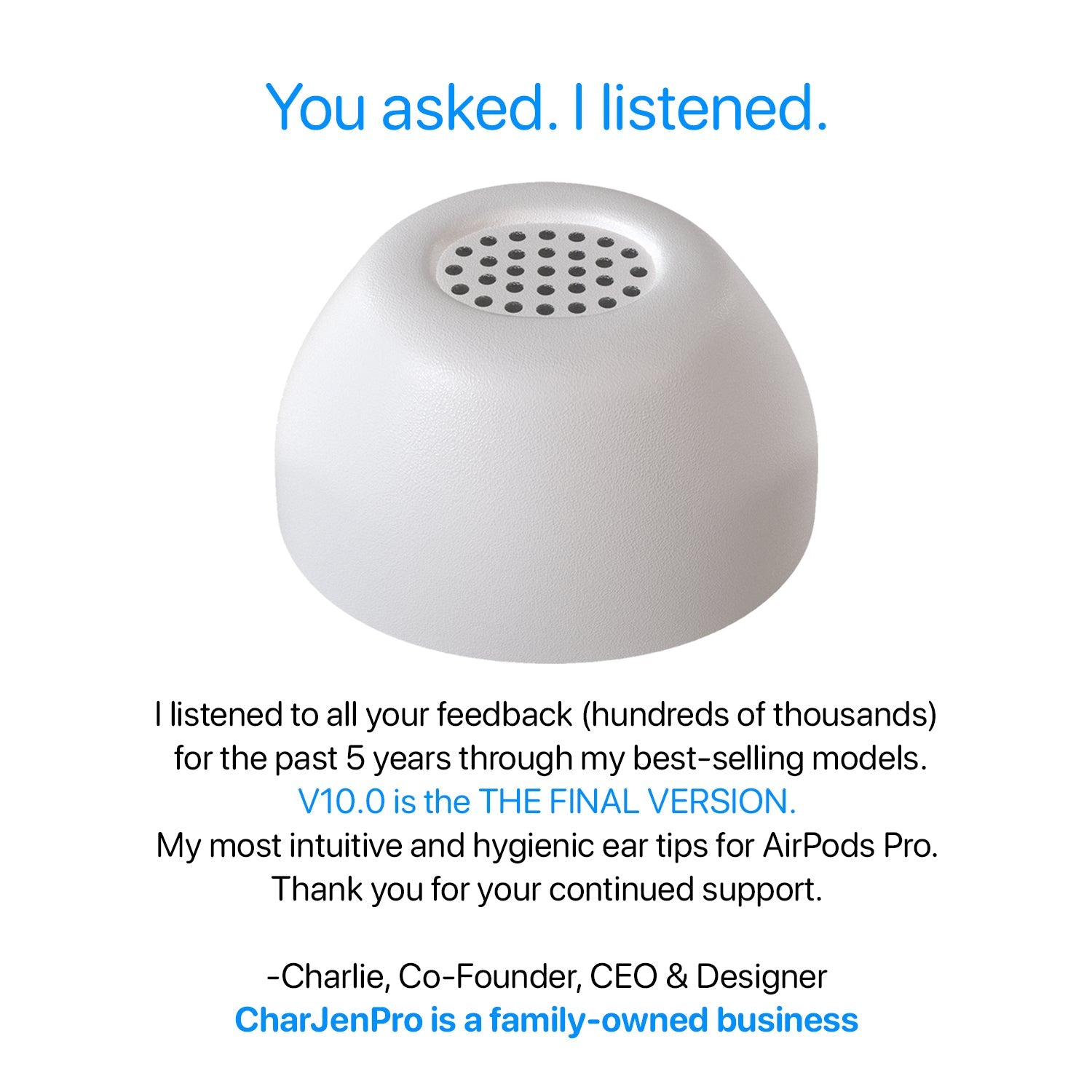 AirFoams Pro Active Ultra V10.0 ear tips for AirPods Pro 2