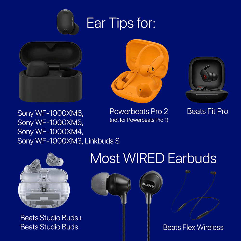 AirFoams Pro Universal Active Silicone - Covered Foam Ear Tips - CharJenPro