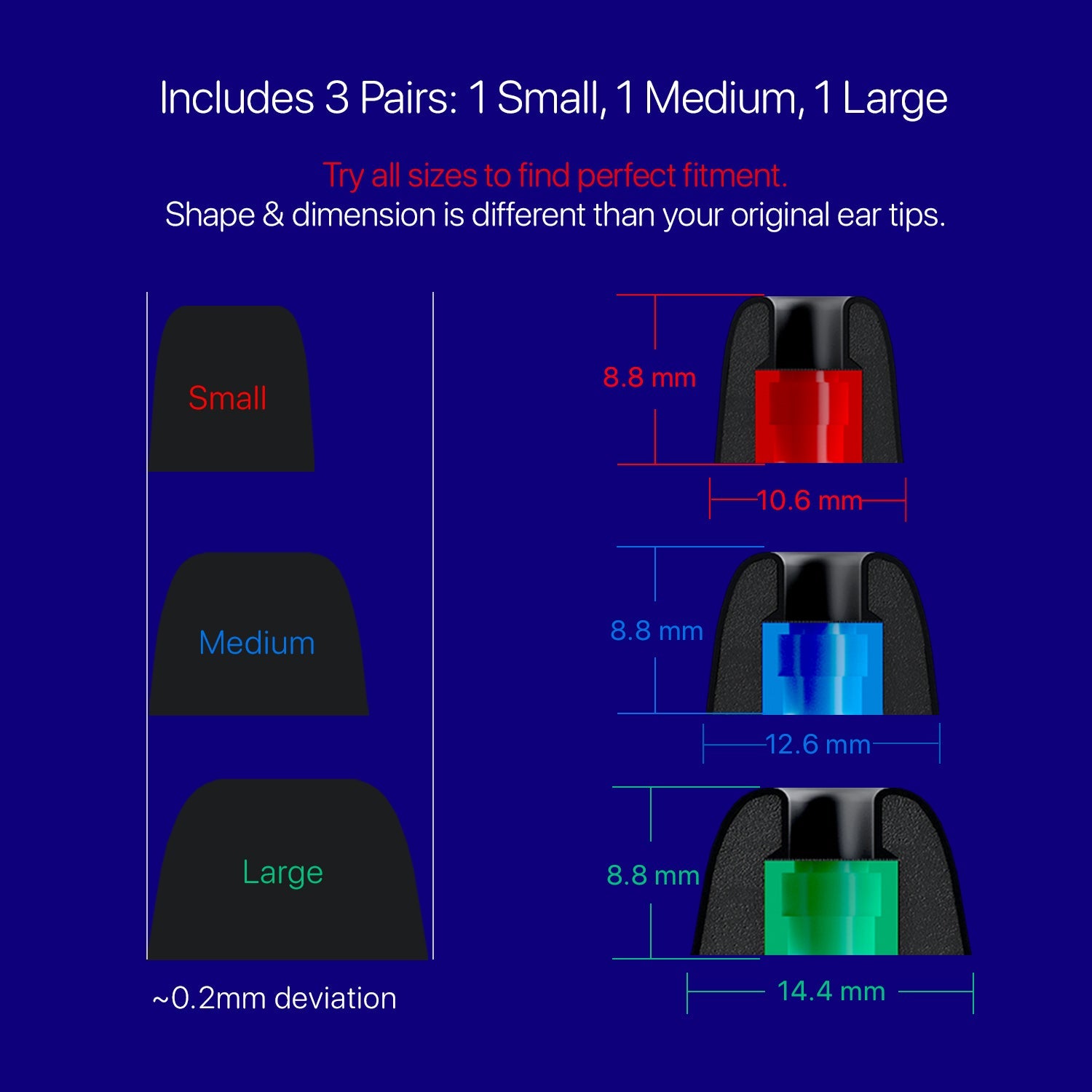 AirFoams Pro Universal Ear Tips - CharJenPro