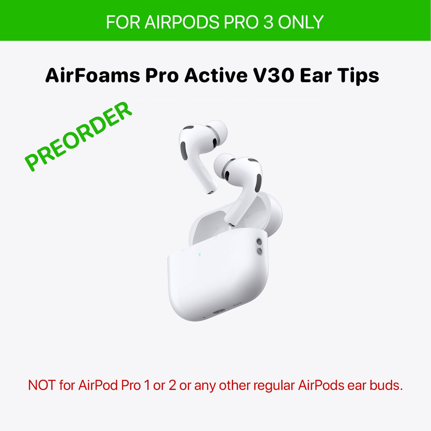 AirFoams Pro Active V30.0 Replacement Ear Tips for AirPods Pro 3