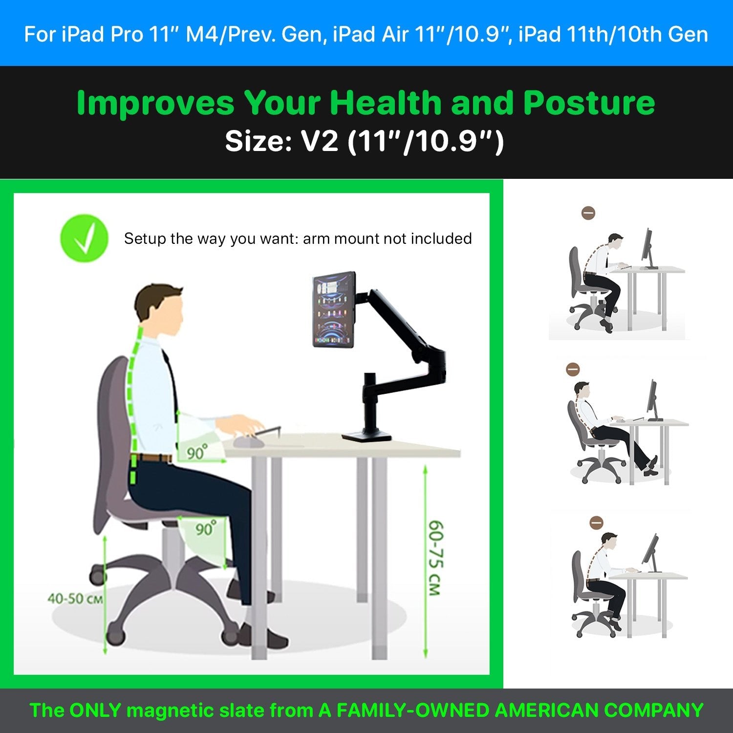 MagFlött VESA Mount for iPad Pro | Magnetic iPad Stand