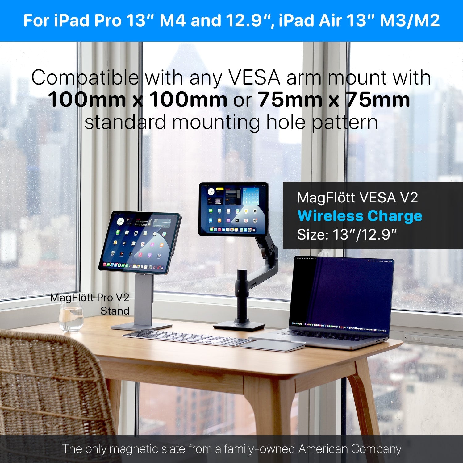 MagFlött VESA Mount for iPad Pro | Magnetic iPad Stand