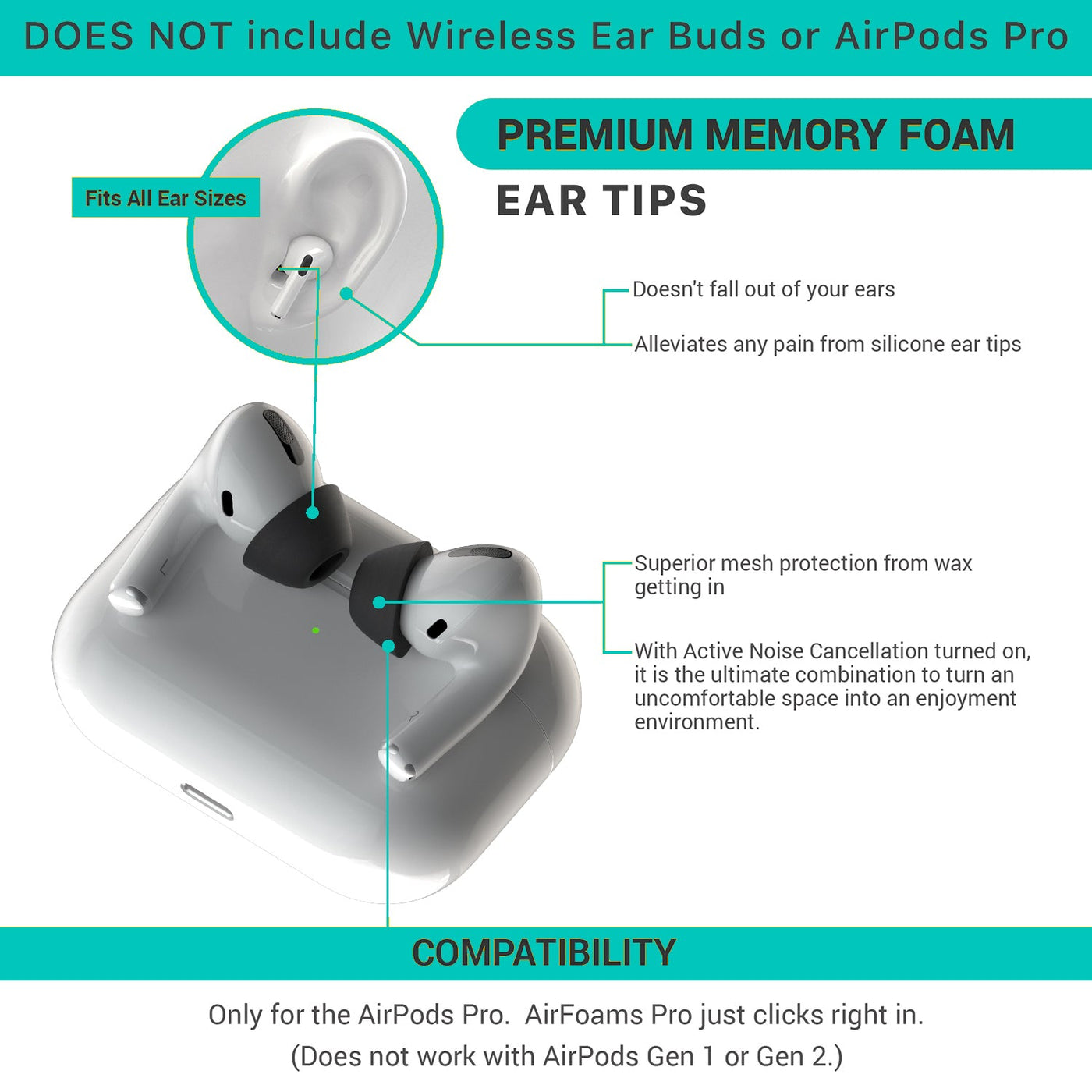 AFP Form Fit AirPods Pro Foam Ear Tips – CharJenPro