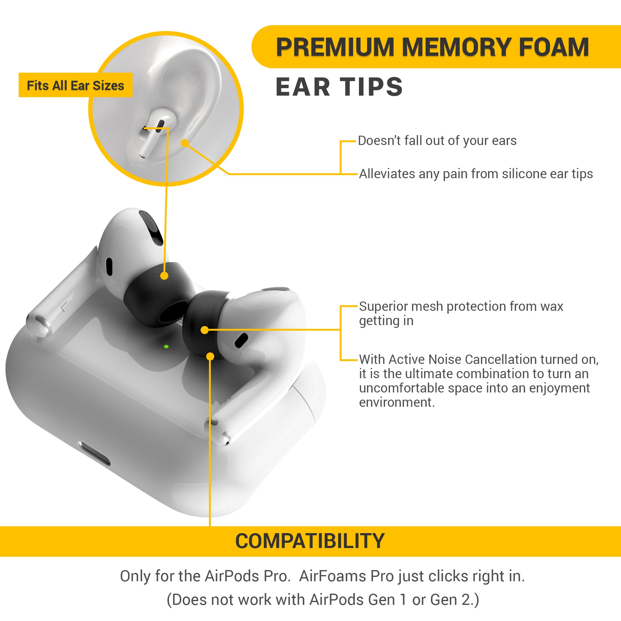 CharJenPro AirFoams Pro Ear Tips - Thumbnail 3