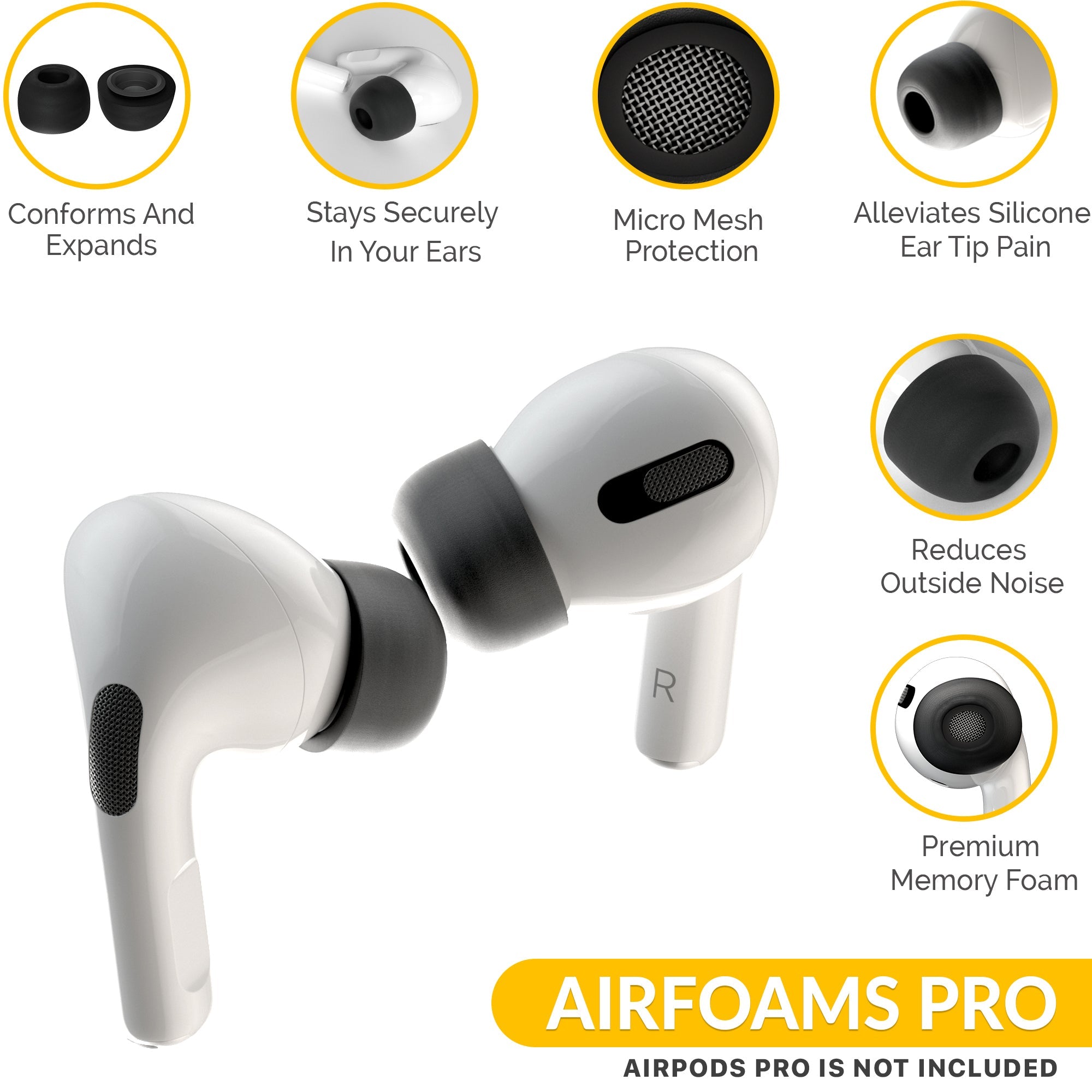 AirFoams Pro Original Foam Ear Tips - CharJenPro