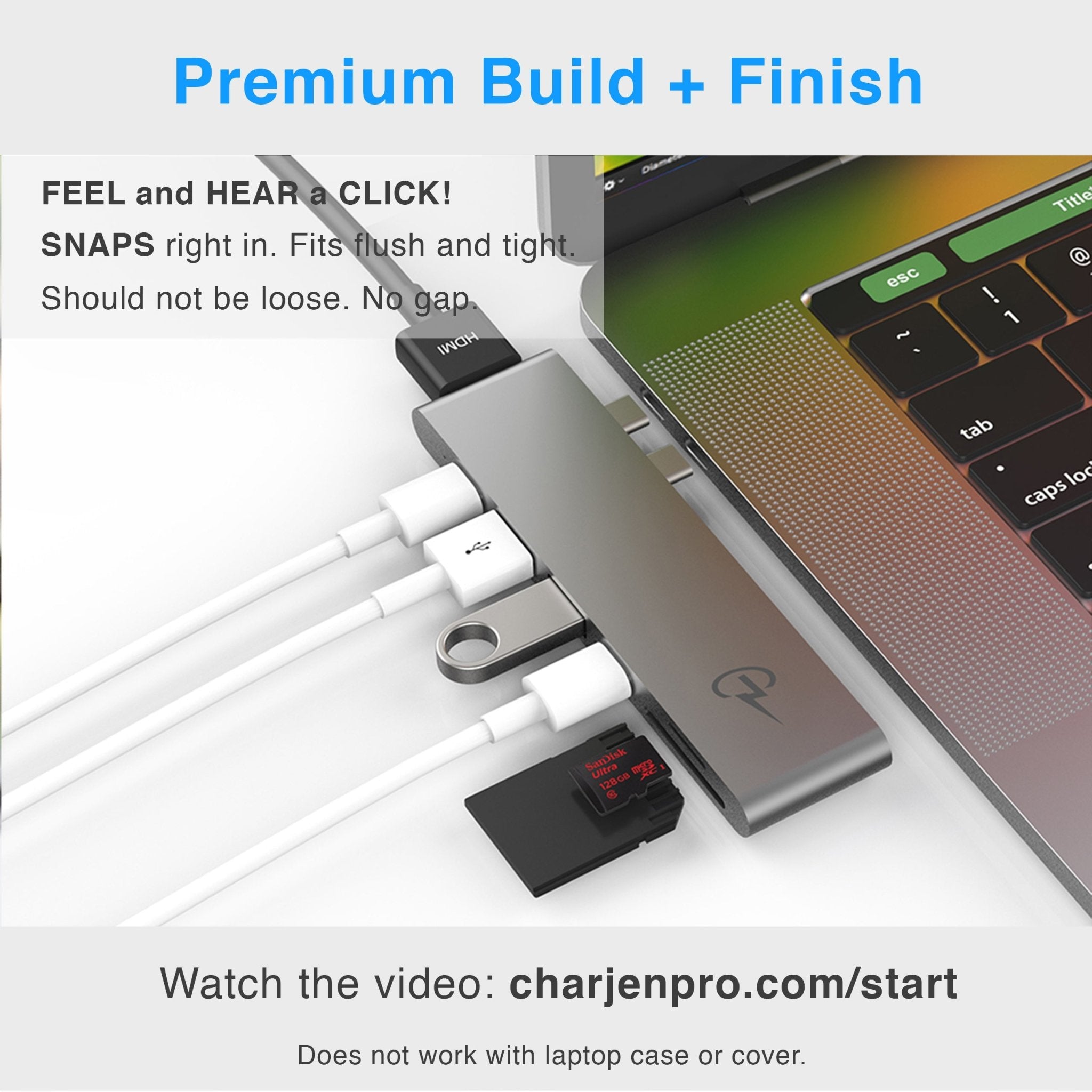 MacBar USB-C Hub (HDMI, USB 3.0, SD) for MacBook