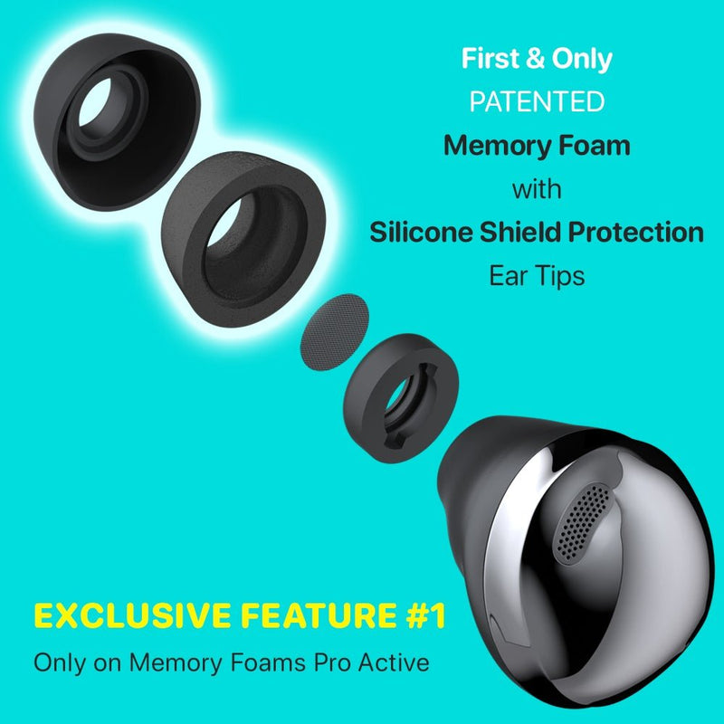 Memory Foams Pro ACTIVE Ear Tips V2.0 - CharJenPro