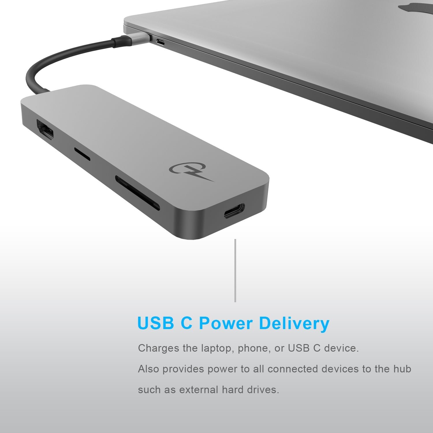 Premium Hub USB-C Adapter (4K HDMI, USB 3.0, SD)