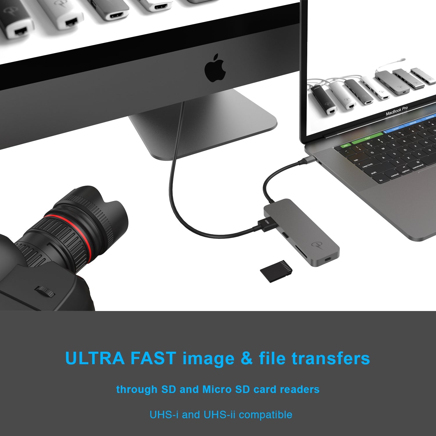 USB-C Hub for MacBook, iPad, Windows – Premium Hub