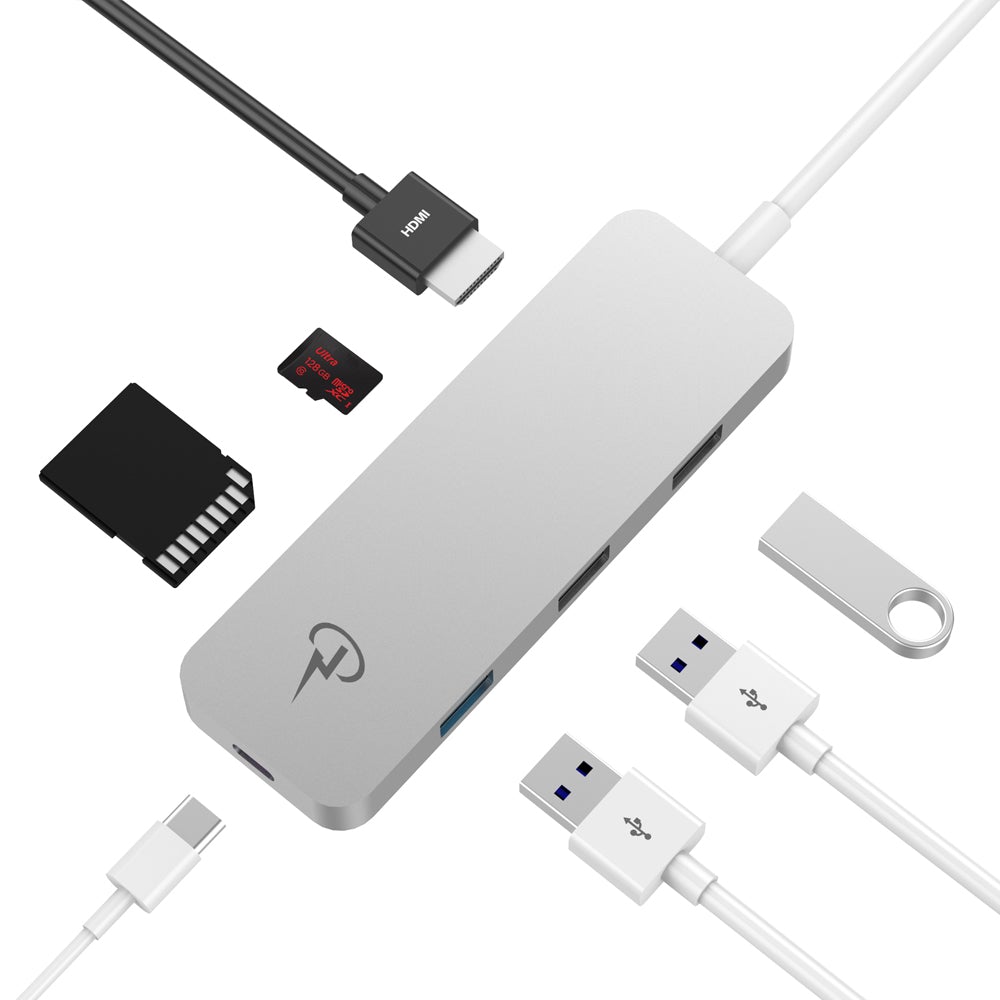 Premium Hub USB-C Adapter (4K HDMI, USB 3.0, SD)
