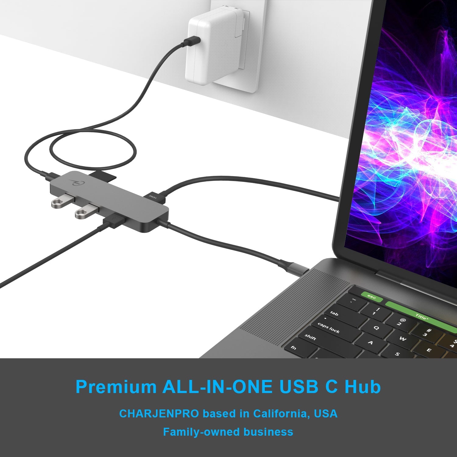 USB-C Hub for MacBook, iPad, Windows – Premium Hub
